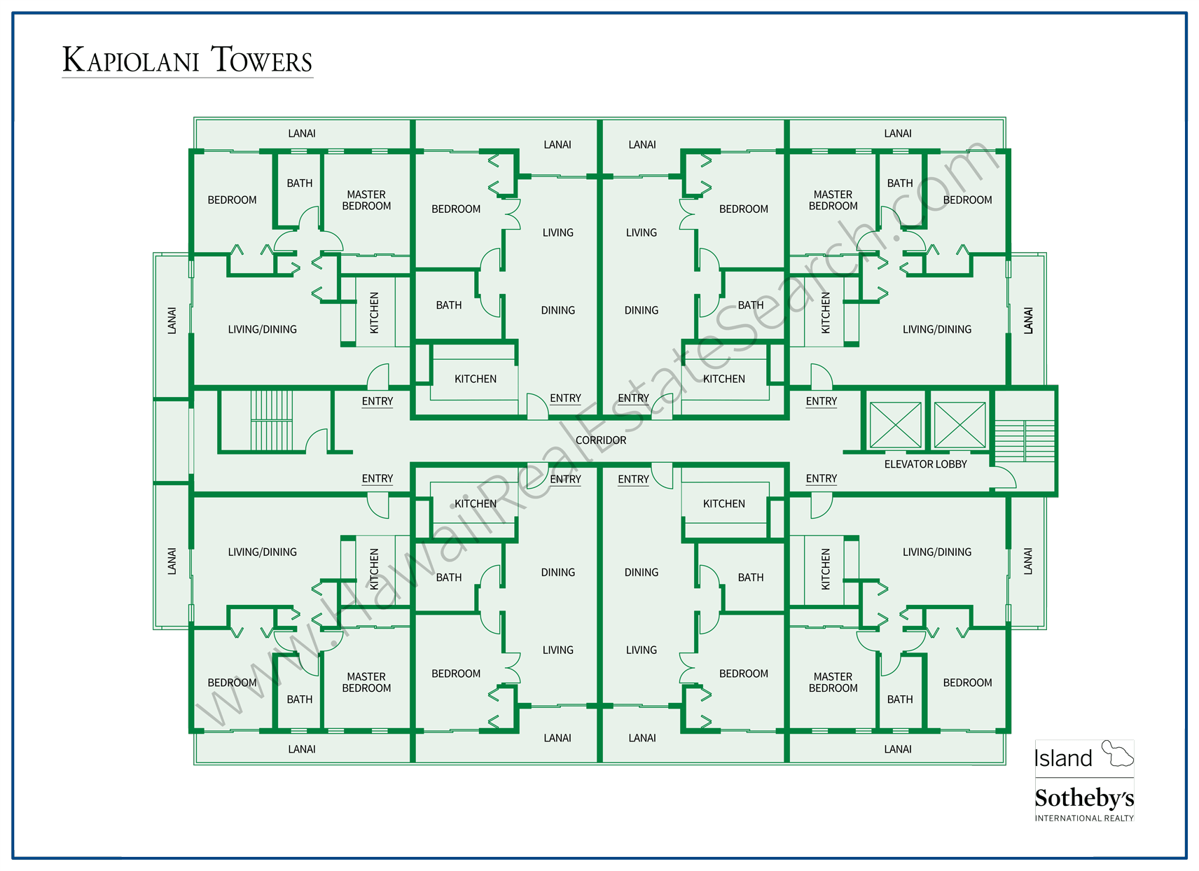Kapiolani Towers Map